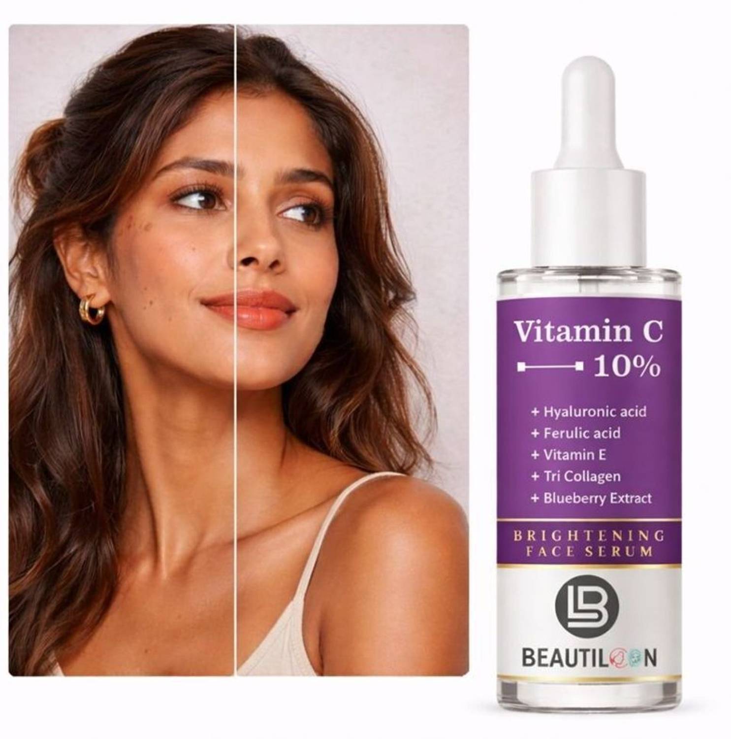 beautiloon Vitamin C Face Serum for Even Skin Tone & Natural Glow, 30 ml