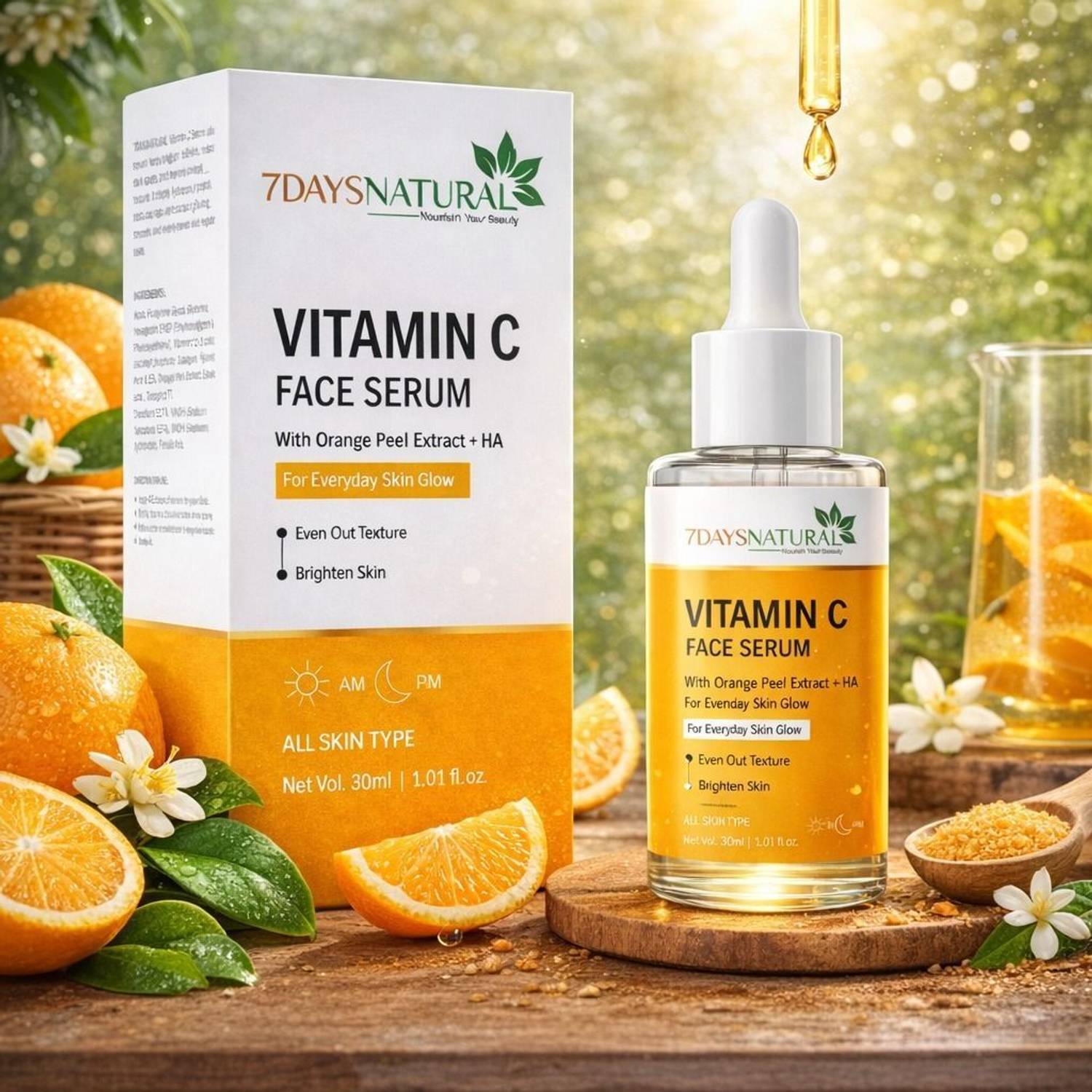 7days natural Vitamin C Serum with niacinamide for dark spot Acne |pigmentation anti blemish