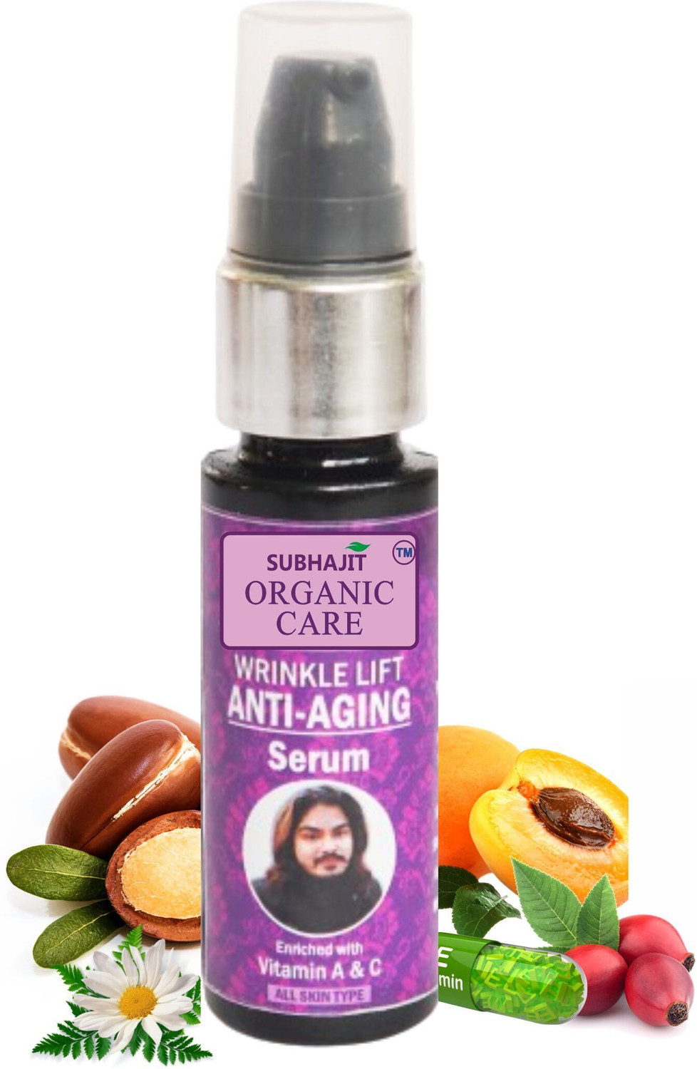 Image of SUBHAJIT ORGANIC CARE Wrinkle Lift ANTI-AGING Face Serum With Vitamin A & C For All Skin Types