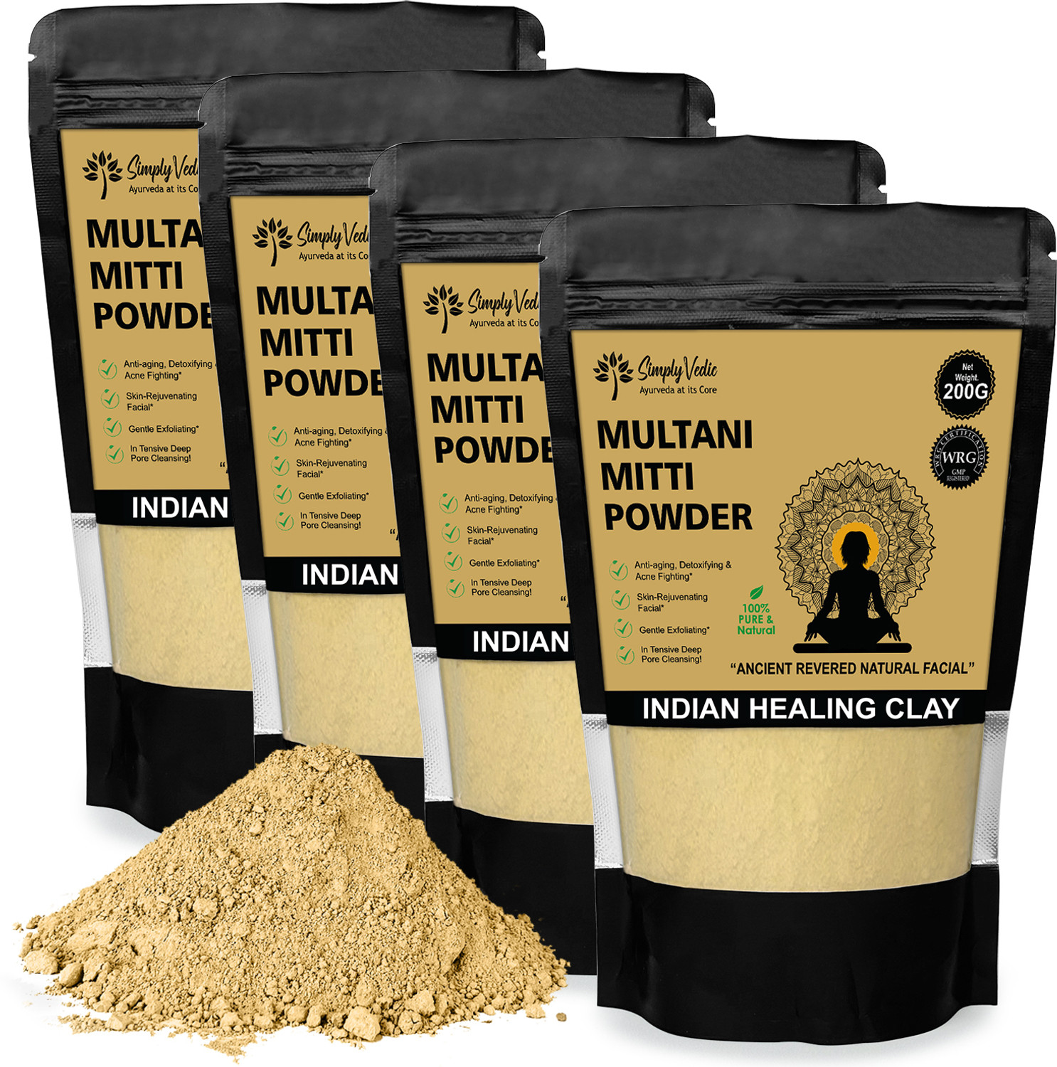 Image of Simply Vedic 100% Natural Multani Mitti Powder