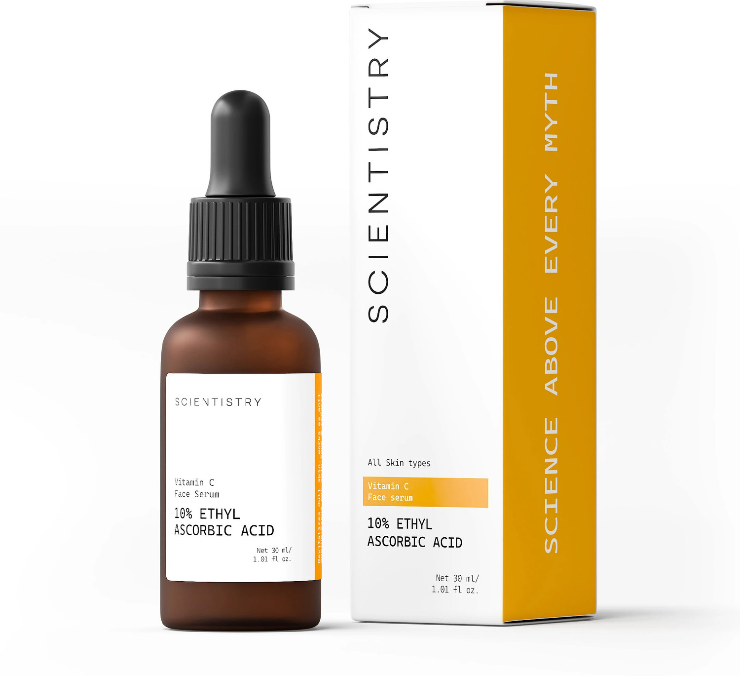 Image of Scientistry Vitamin C Face Serum with 10% Ethyl Ascorbic Acid for Young looking Skin