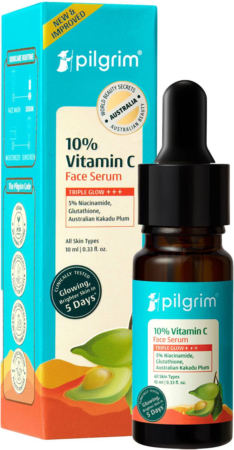 Pilgrim 10% Vitamin C Face Serum for Oily Skin Men & Women Skin B