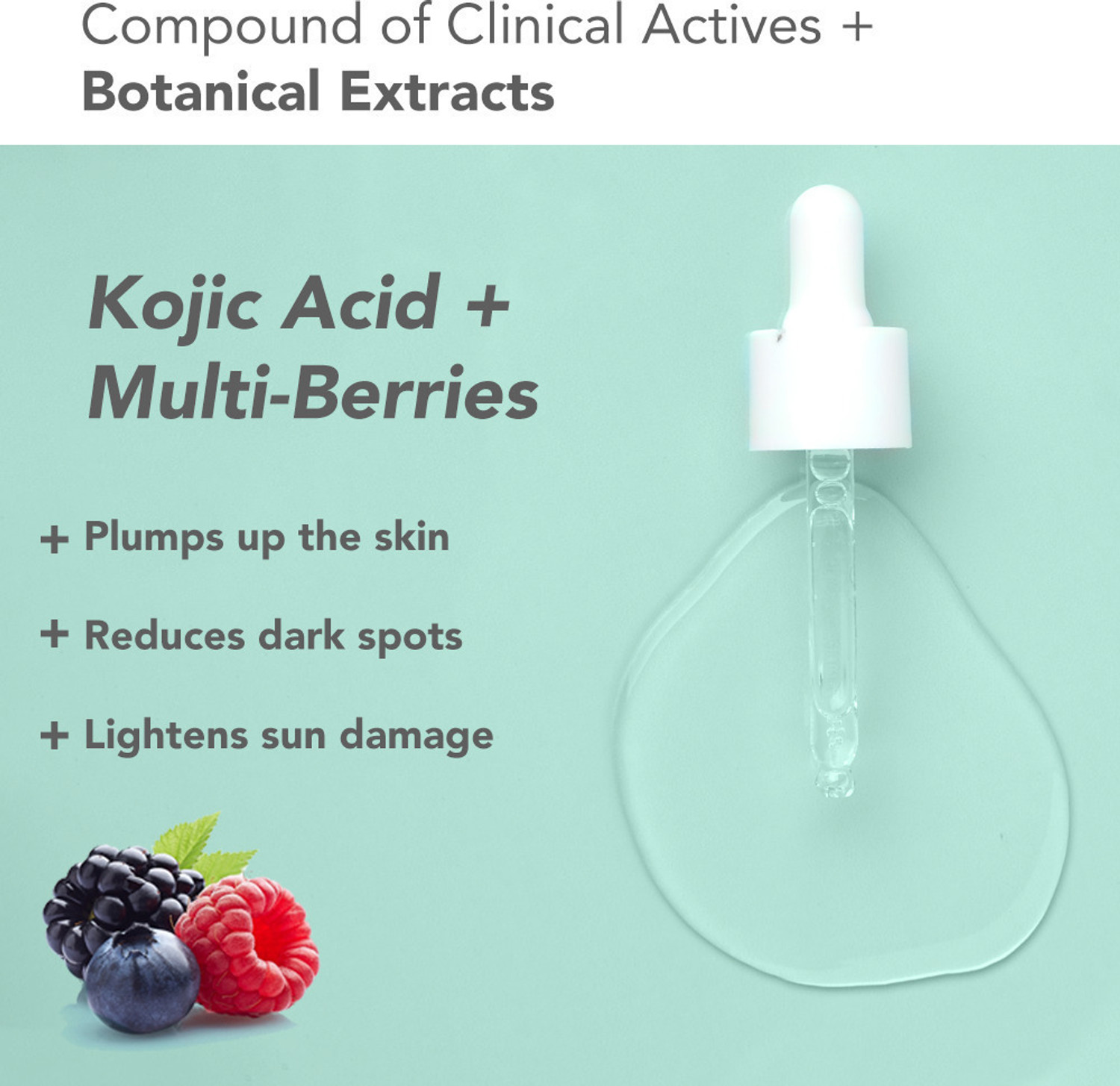 Image of LOTUS DERMA BOTANICS Hi-Dose Serum Kojic Acid + Multi Berry | Reduce Pigmentation |For Sensitive skin