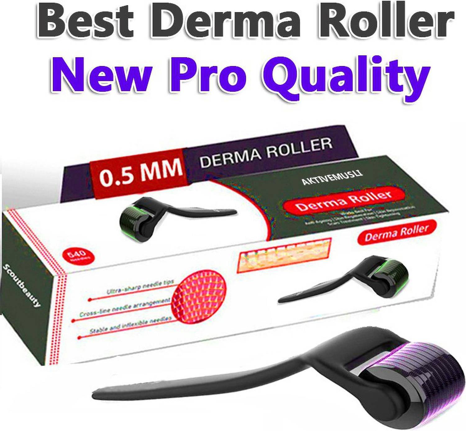 Aktivemusli Derma roller 1.5 mm for hair regrowth original Hair fall Control