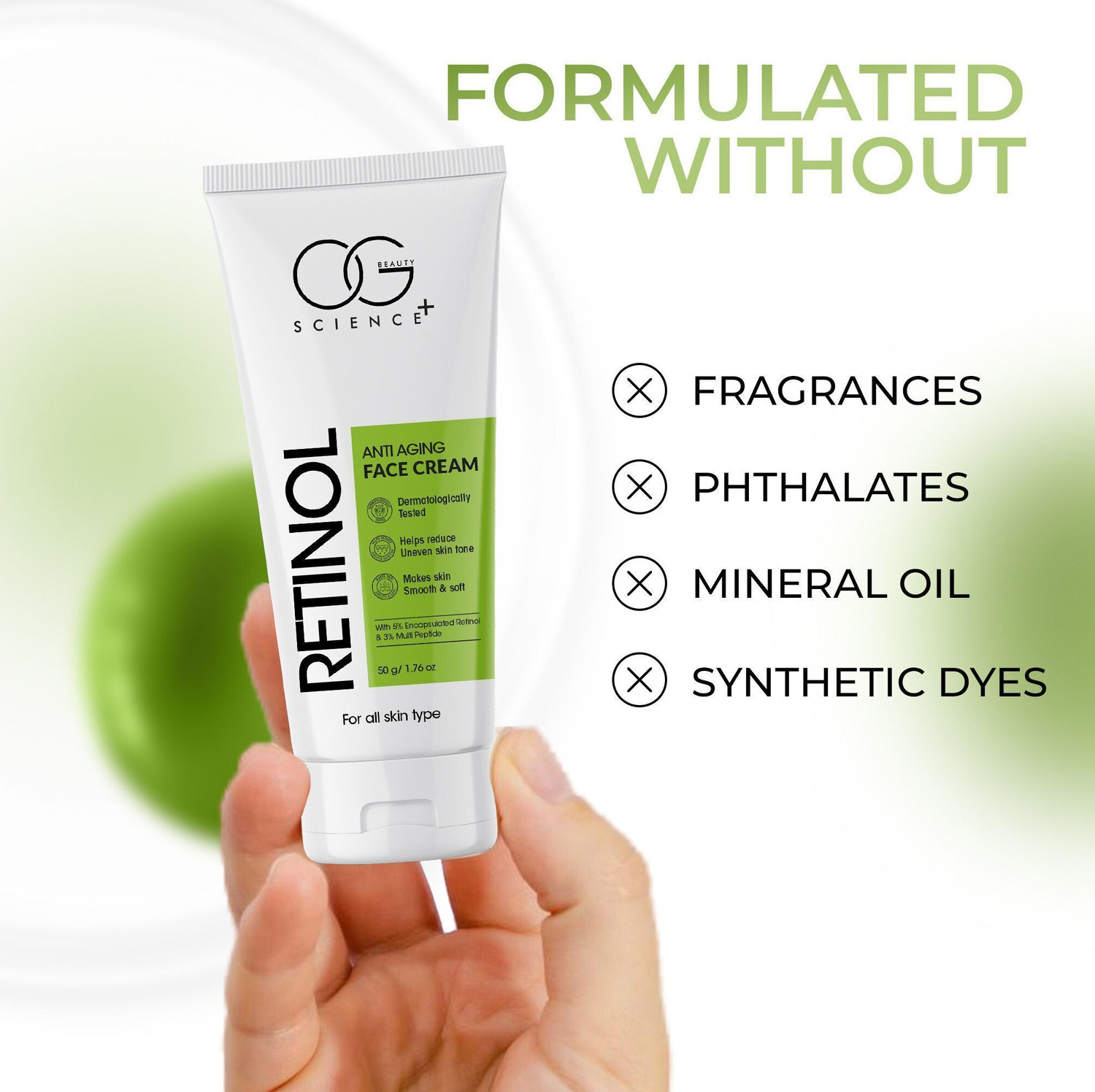 Image of OG BEAUTY Science Retinol Anti-Aging Face Cream | Dermatologist Tested, Makes Skin Smooth