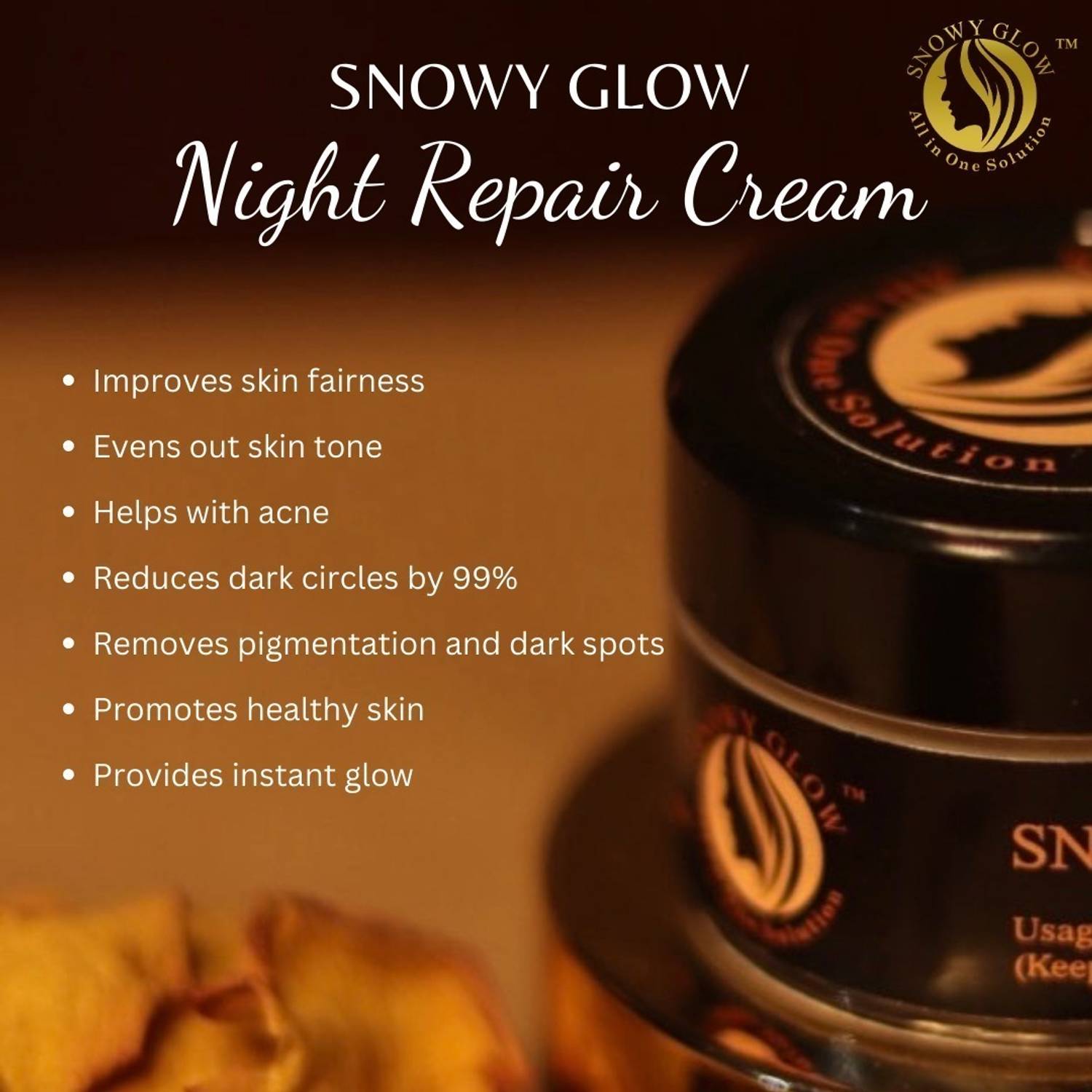 snowyglow Night Face Cream for Brightening - Image 5