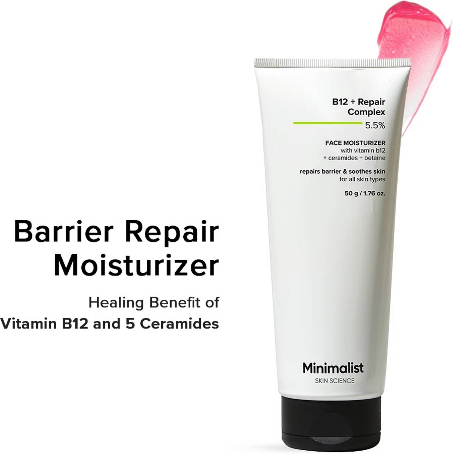 Minimalist Vitamin B12 + Repair Complex 5.5% Face Moisturizer for Men & Women