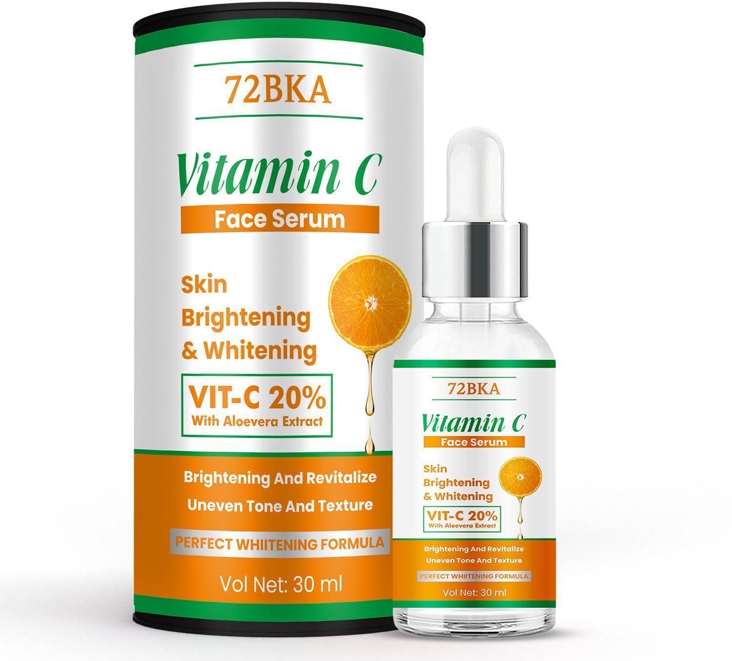 72BKA Vitamin C Face Serum | For Clear and Brighter Skin | Reduces Dark Spots 1