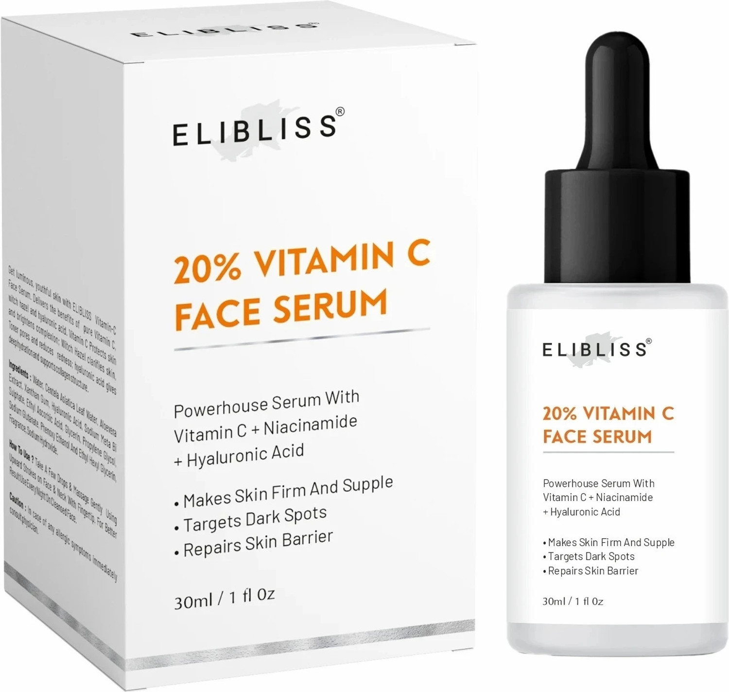 Image of ELIBLISS 20% Vitamin C Serum for Brightening, Repairs, Hydrating, Firming & Anti-Aging