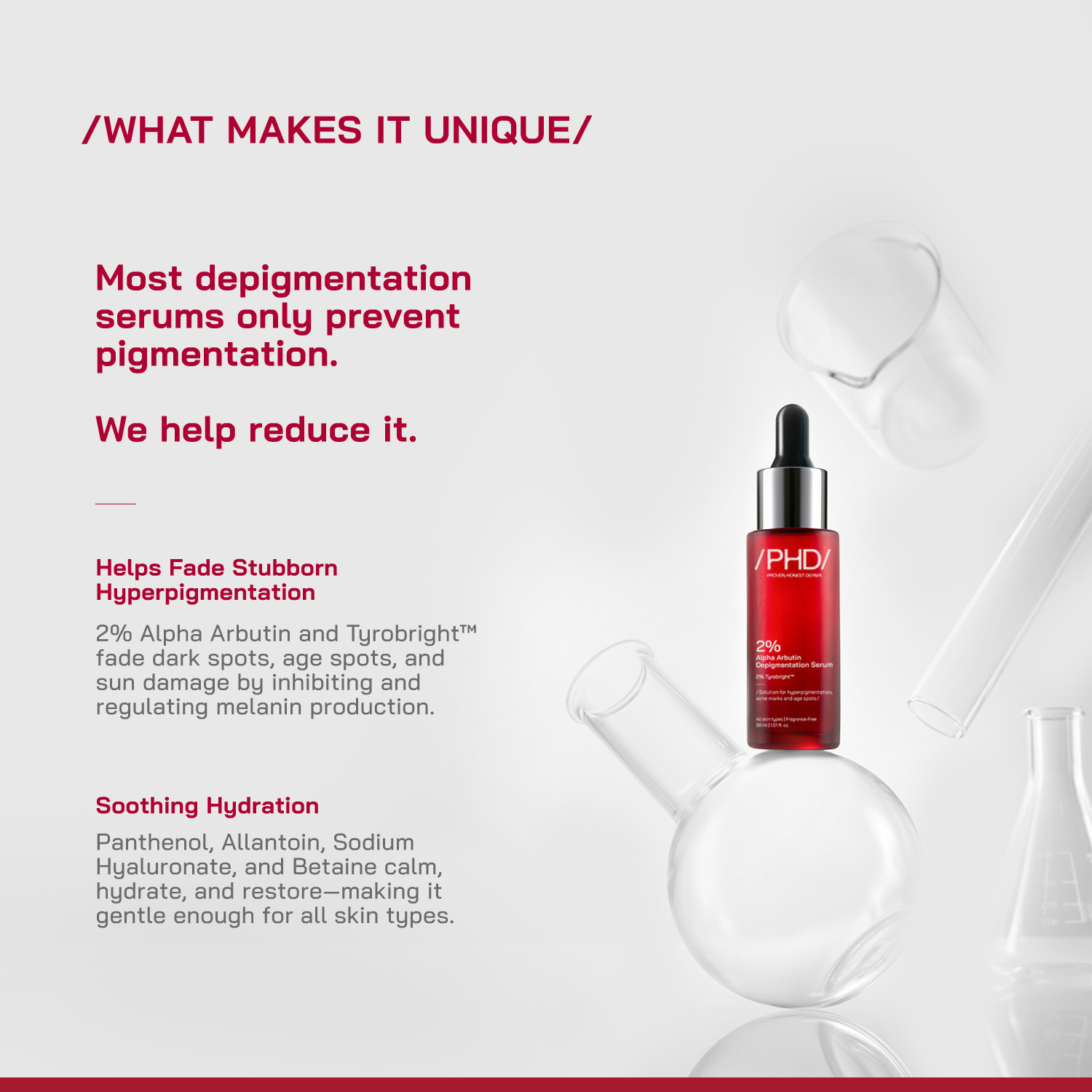 Image of Proven Honest Derma /PHD / 2% Alpha Arbutin Depigmentation Serum with 2% Tyrobright (Pack of 3)