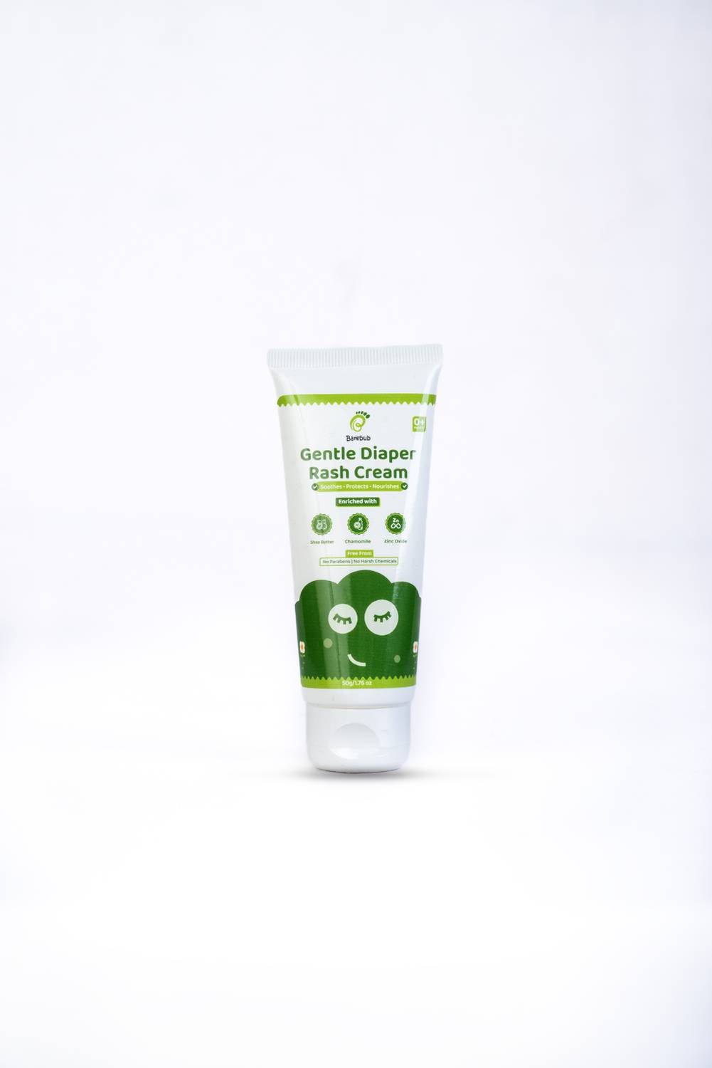 Barebub Gentle Diaper Rash Cream - 50gm | Prevents rashes , reduces redness & Irritation | with shea butter and chamomile