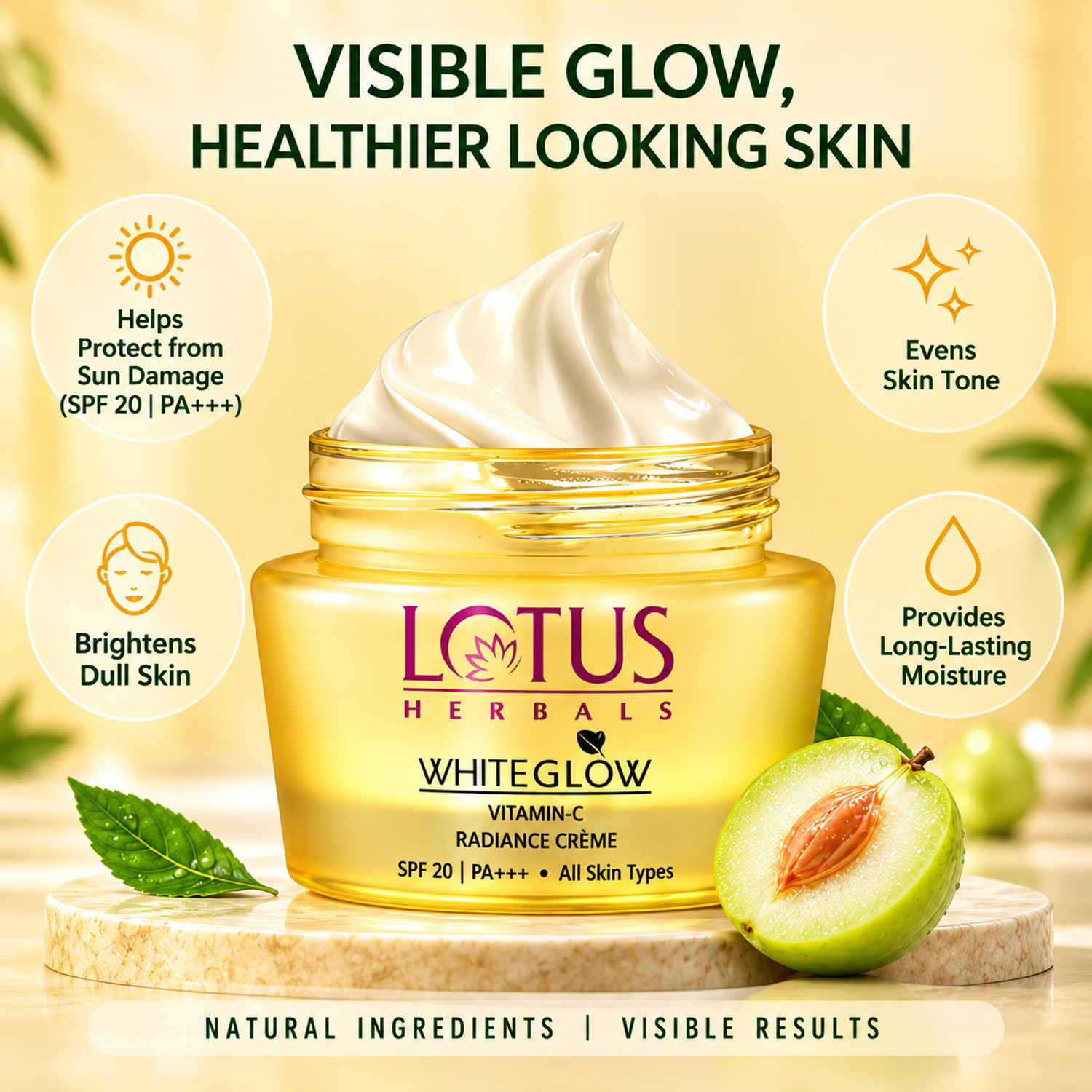 Image of LOTUS HERBALS WhiteGlow Vitamin-C Radiance Creme SPF 20