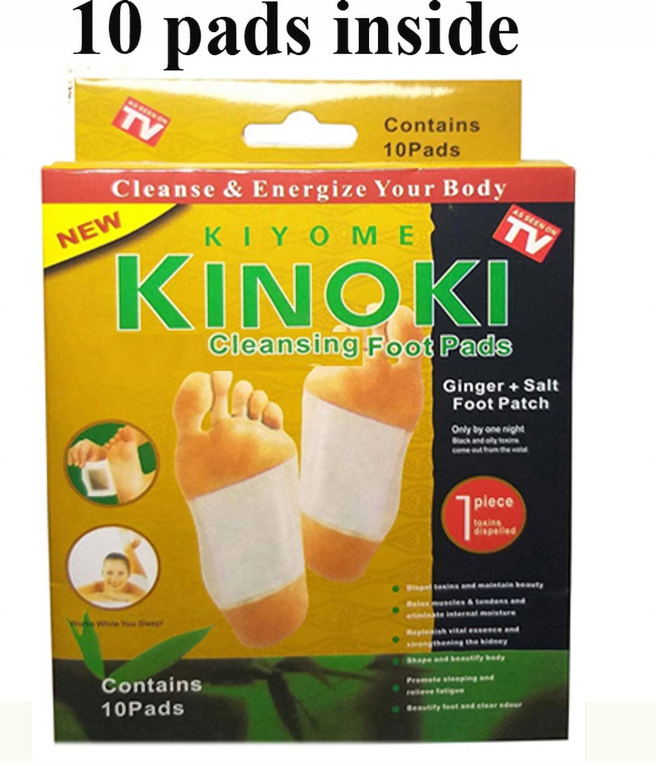 KIYOME KINOKI Cleansing Foot Pads - 10 Pads - Image 1