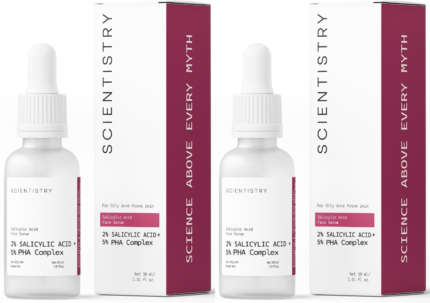 Image of Scientistry 2% Salicylic Serum Powered With 5% PHA Complex For Oily Acne Prone Skin