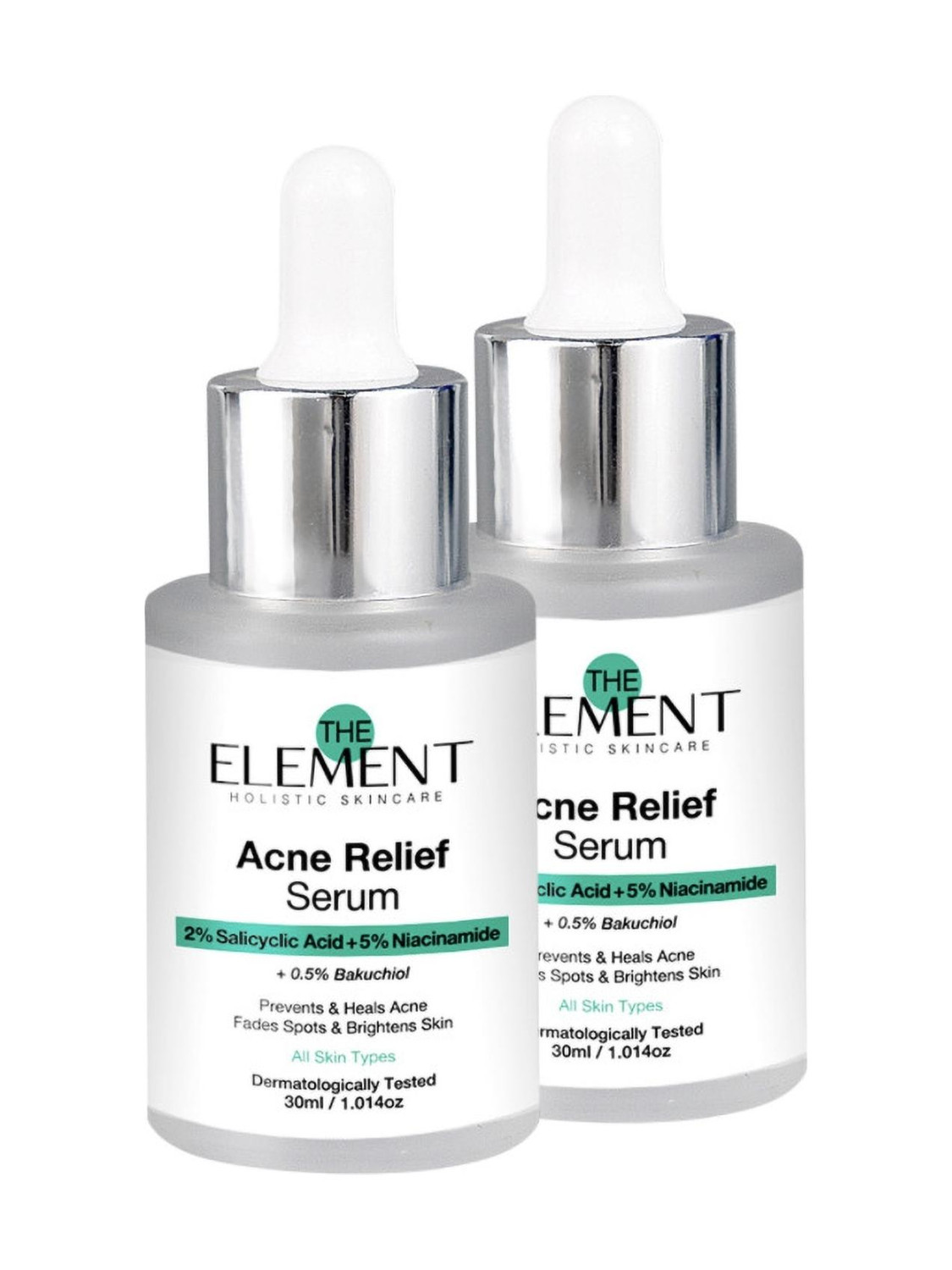 Image of the element 2% Salicylic Acid Serum with 5% Niacinamide & 0.5% Bakuchiol | Acne Relief, Oil Control, Pore Minimizing, Anti Acne Face Serum for Oily Skin, Pimples & Acne Scars, 30ml (30 ml, Pack of 2)