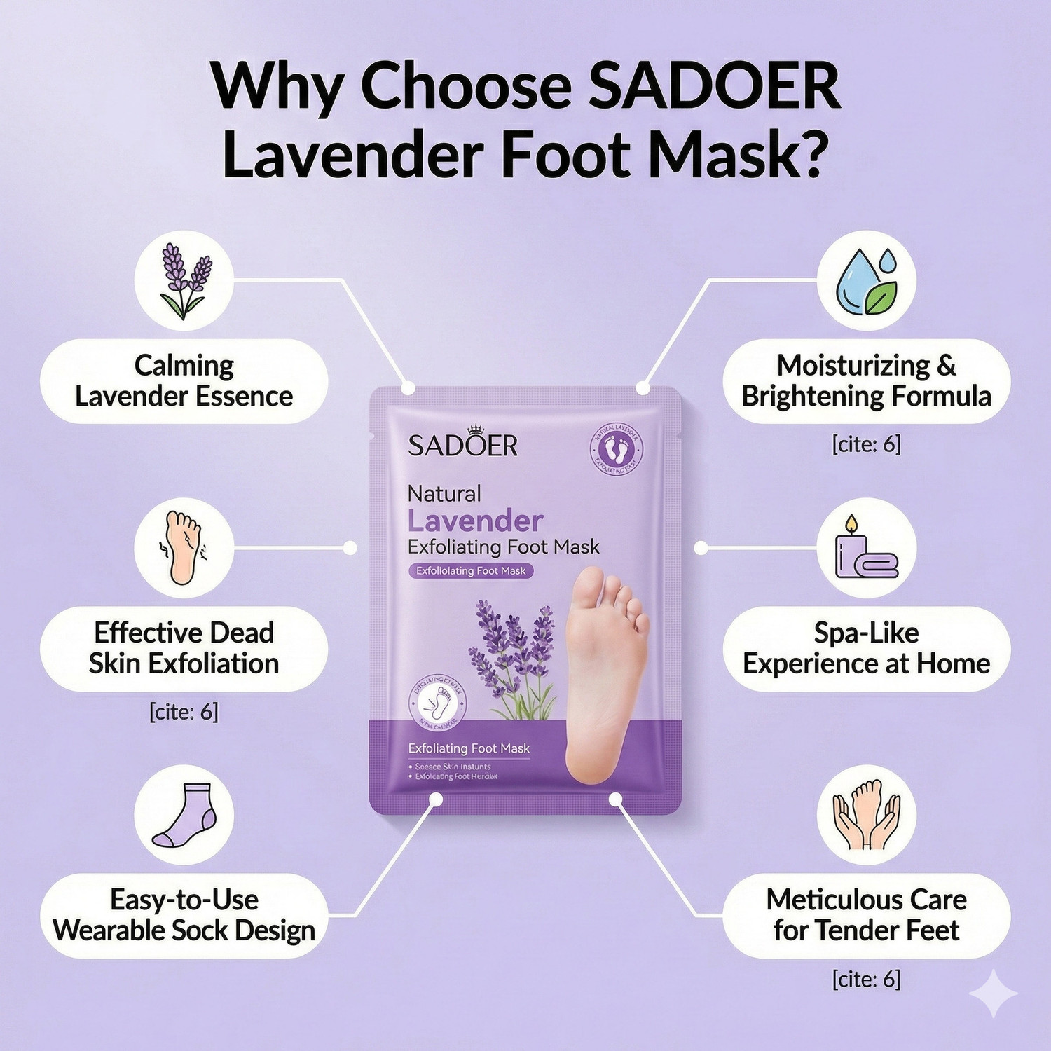 Image of G LOOK Foot Peel Mask Socks for Deep Cleaning & Dead Skin Removal