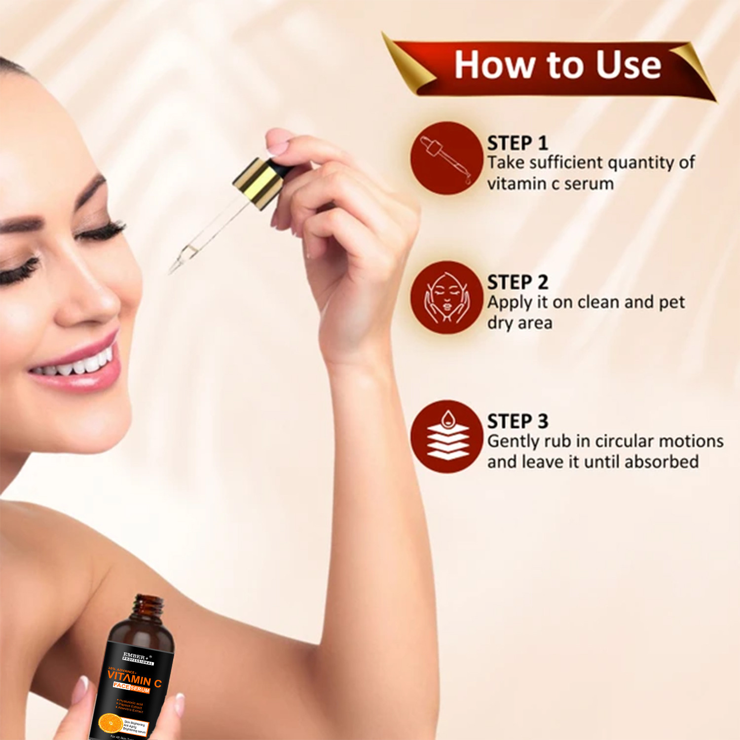 Image of Ember +Professional 10% Vitamin C Face Serum-Brightens & Reduces Dark Spots