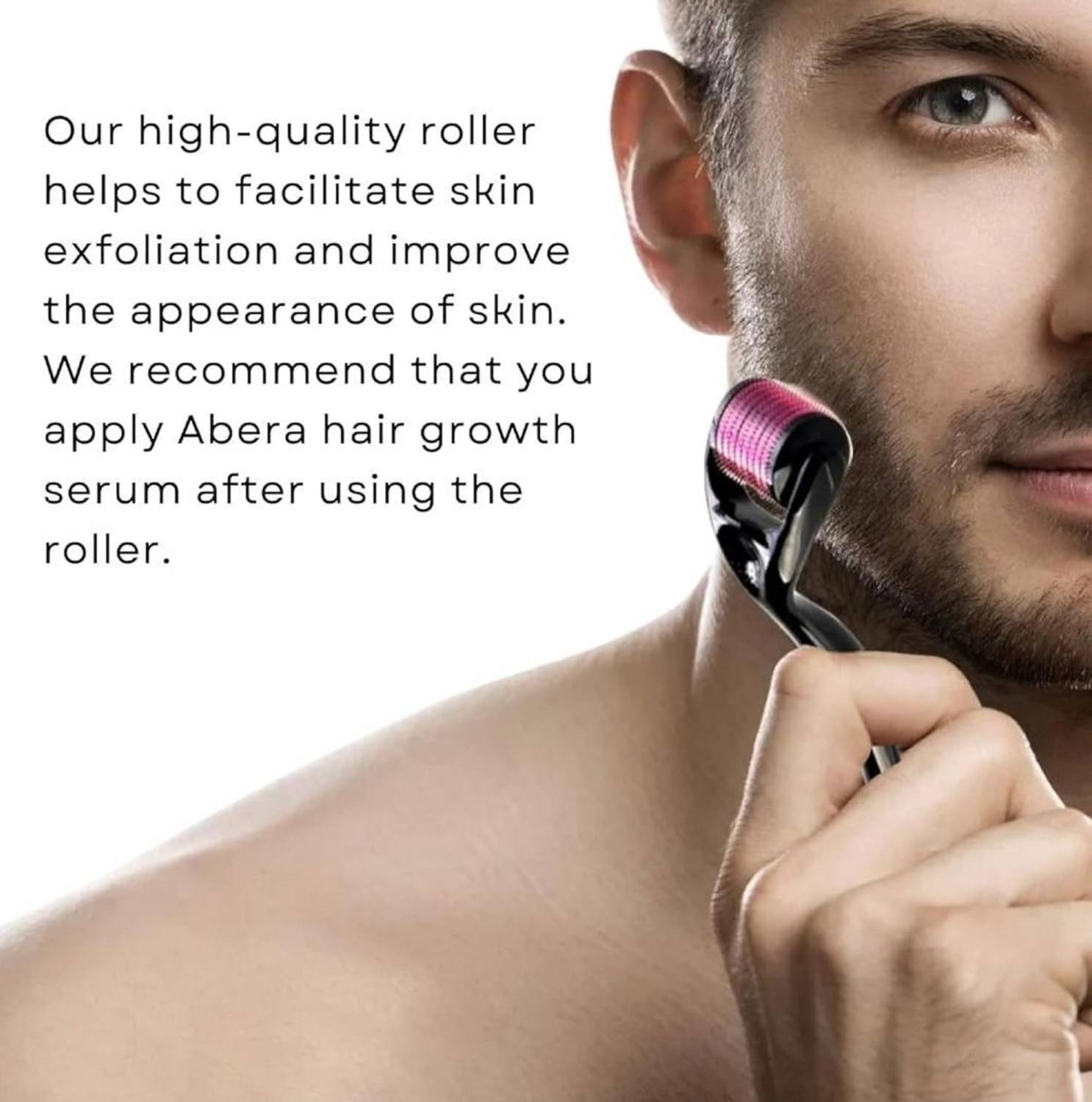 FRIPPE Derma Roller 0.5mm for Hair & Beard Growth - Image 5