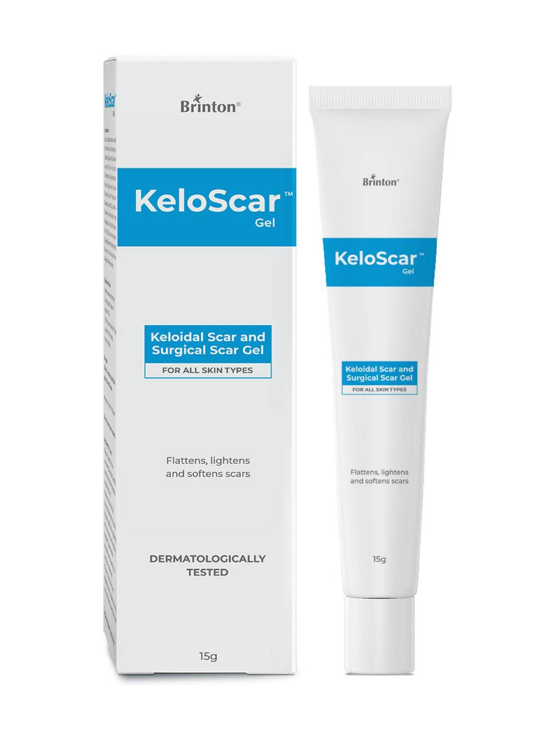 Brinton Keloscar Gel | Surgical Scar Gel for All Skin Types | Lightens and Softens Scars | Dermatologically Tested | Protects Skin, Retains Skin's Moisture, Stimulates Skin Regeneration