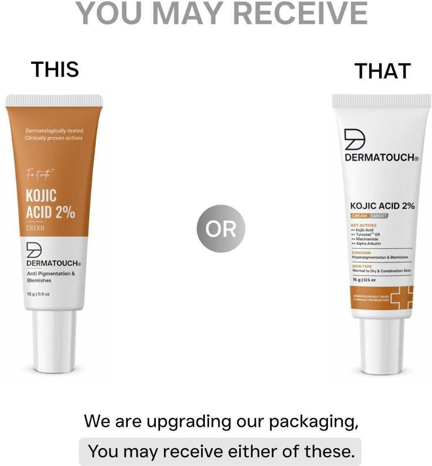 Image of Dermatouch Kojic Acid 2% Cream | Non-greasy | For Pigmentation, Blemishes and Dark Spots reduction