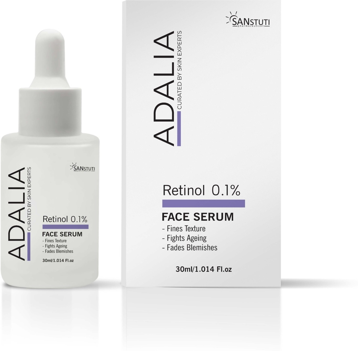Image of Adalia 0.3% Retinol Face Serum for Fine Lines, Wrinkles & Blemishes | Anti-Aging Night Serum with Skin Refining Formula for Smooth Texture, Youthful Glow & Faded Dark Spots