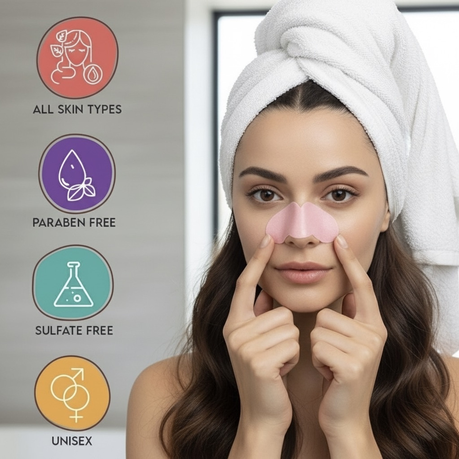 Image of Kruox Strawberry 10 Nose Strips and 10 Wet Wipes Blackhead & Whitehead remover Strip Strips (10 Strips)