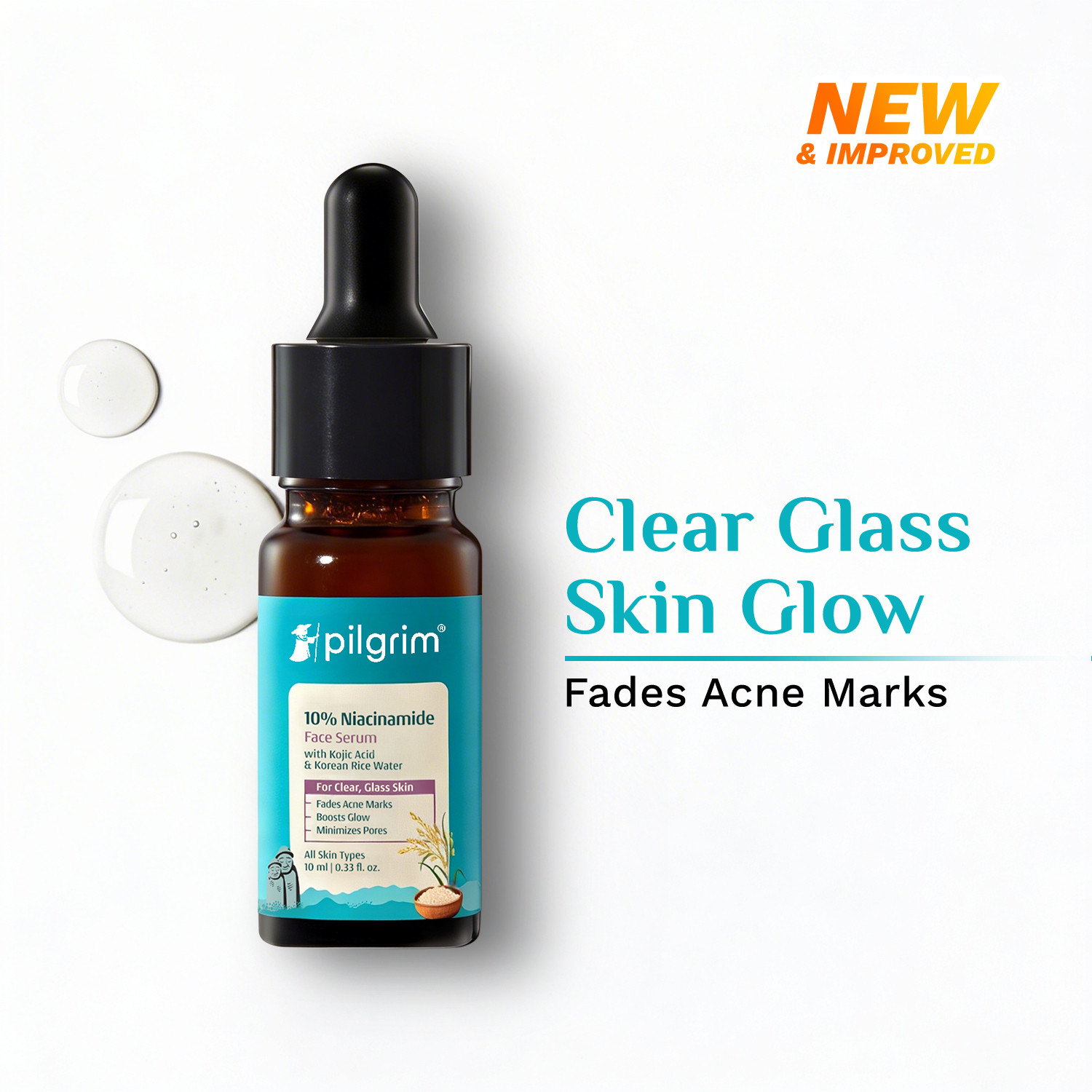 Image of Pilgrim 10% Niacinamide Face Serum for Men and Women|Reduce Acne Mark|Bright Skin