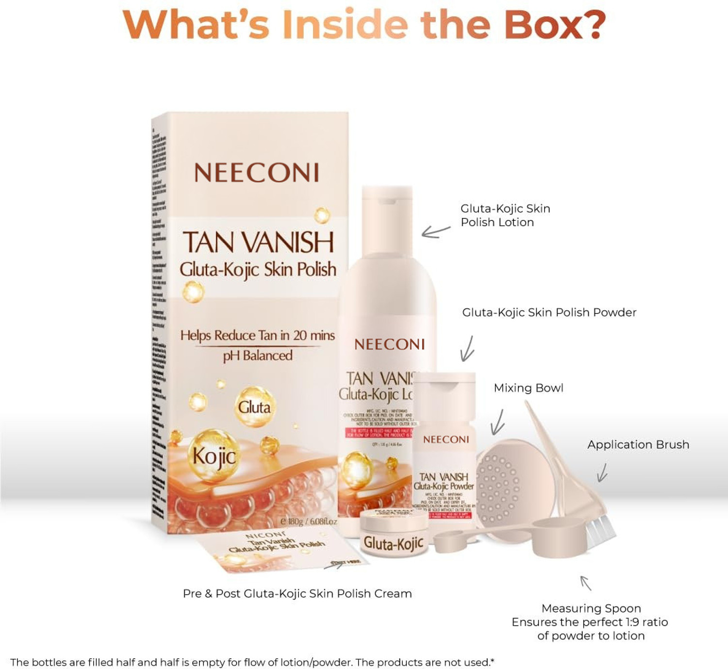 Image of NEECONI 8. Tan Removal Gluta Kojic Cream for Clear Even Skin