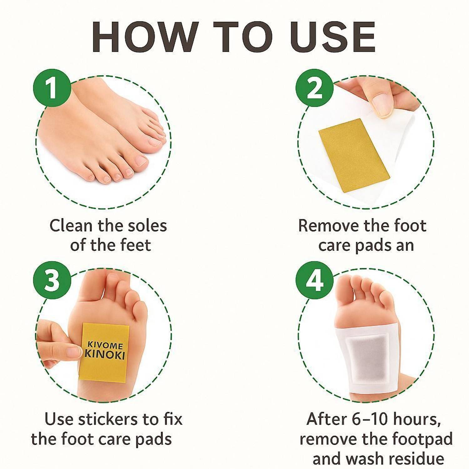 KIYOME KINOKI Cleansing Foot Pads - 10 Pads - Image 5