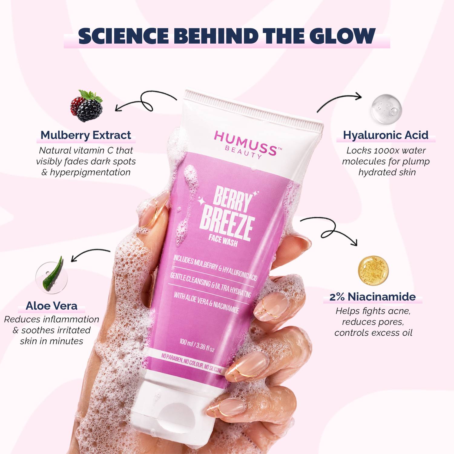 Humuss Beauty Super Glow Acne Control Face Wash - Image 2