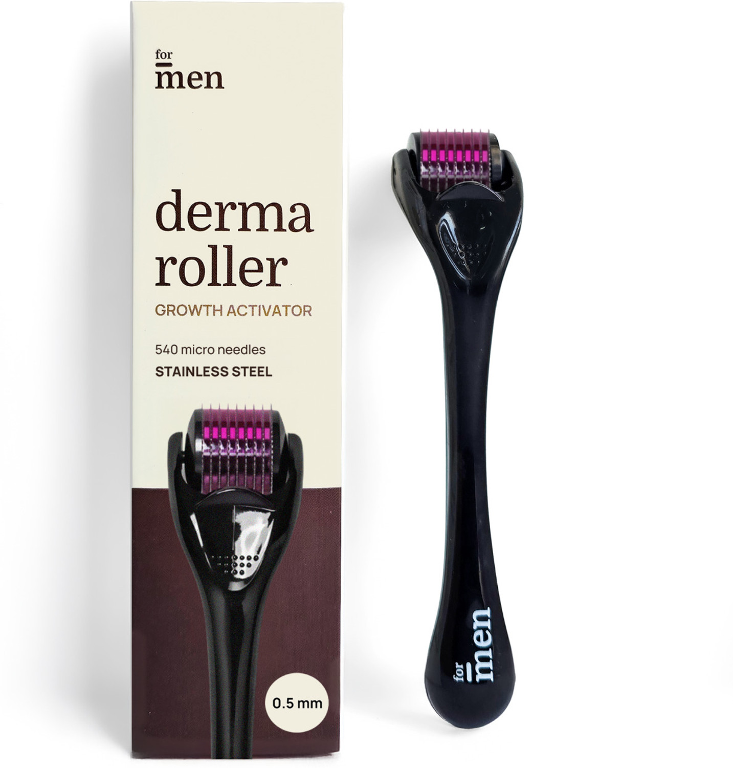 Image of Formen Derma Roller for Hair & Beard Growth 0.5mm | 540 Stainless Steel Needles for Hair Regrowth