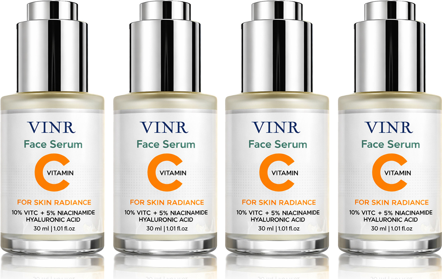 Image of VINR 10% Vitamin C Face Serum with 5% Niacinamide & Hyaluronic Acid for Brightens & Glowing Skin| Reduces Pigmentation|Lightweight & Non-Sticky|Suitable For All Skin Types |