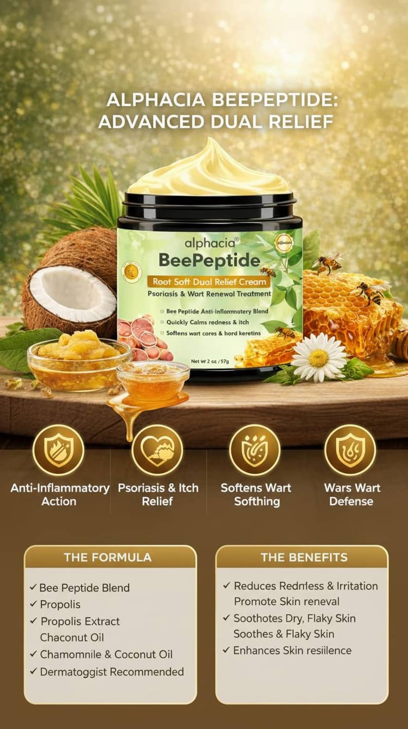 Alphacia BeePeptide Herbal Relief Cream – Psoriasis & Itch Solution