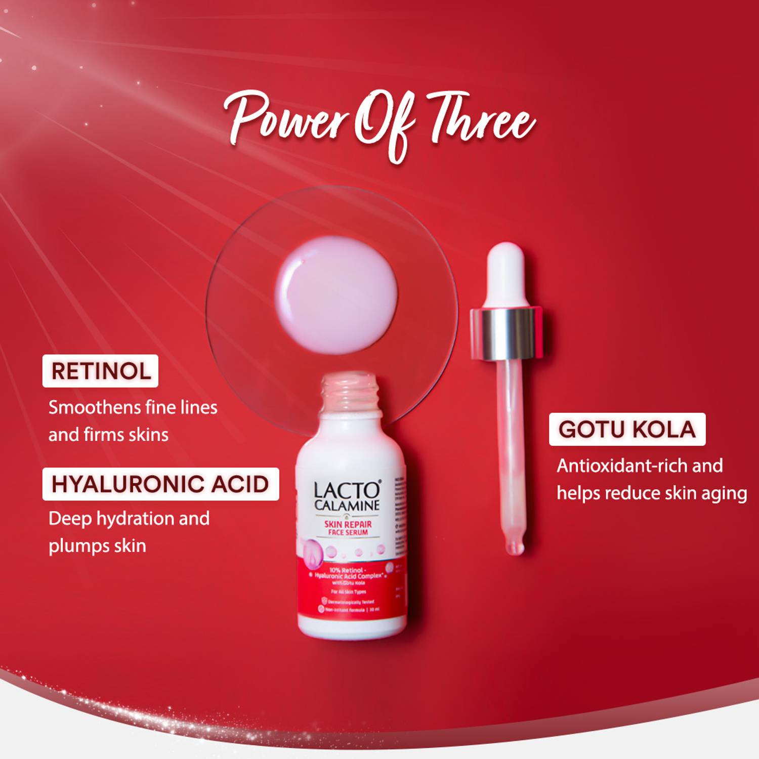 Lacto Calamine Skin Repair Face Serum 10% Retinol-Hyaluronic Acid - Image 4