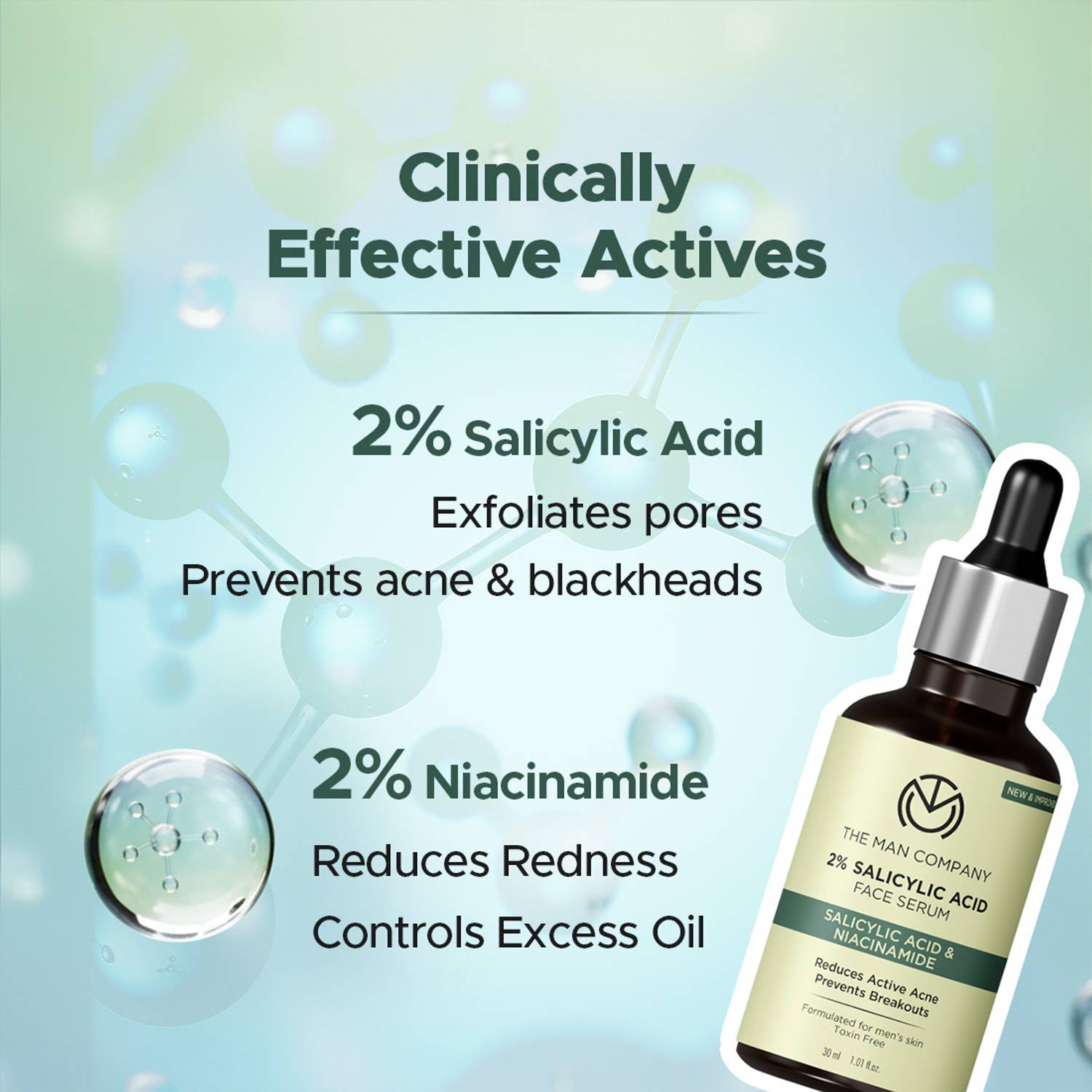 THE MAN COMPANY 2% Salicylic Acid Anti-Acne Face Serum - Image 5
