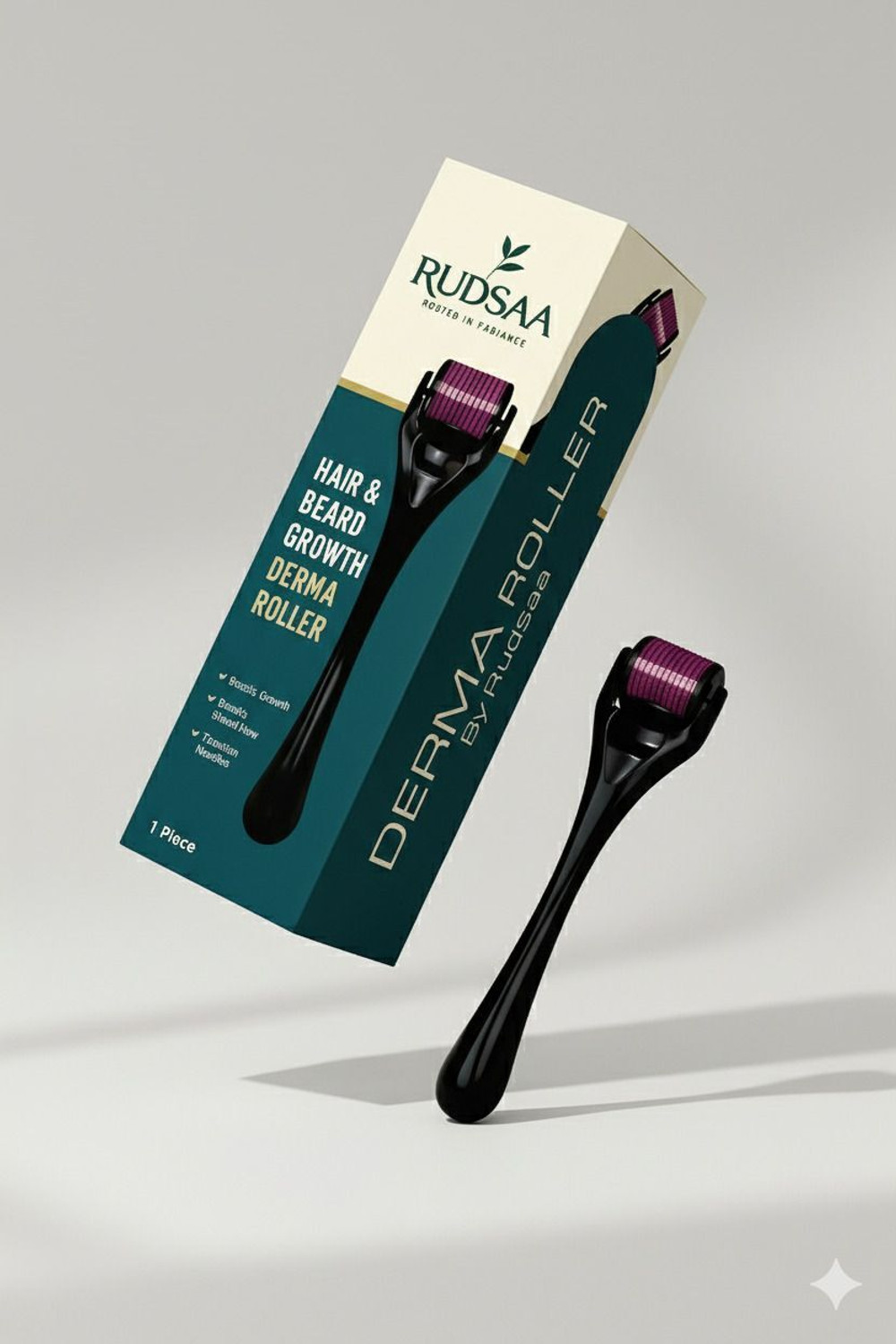 Image of Rudsaa Derma Roller 0.5mm with Scalp Massager Combo for Hair, Beard & Face Growth