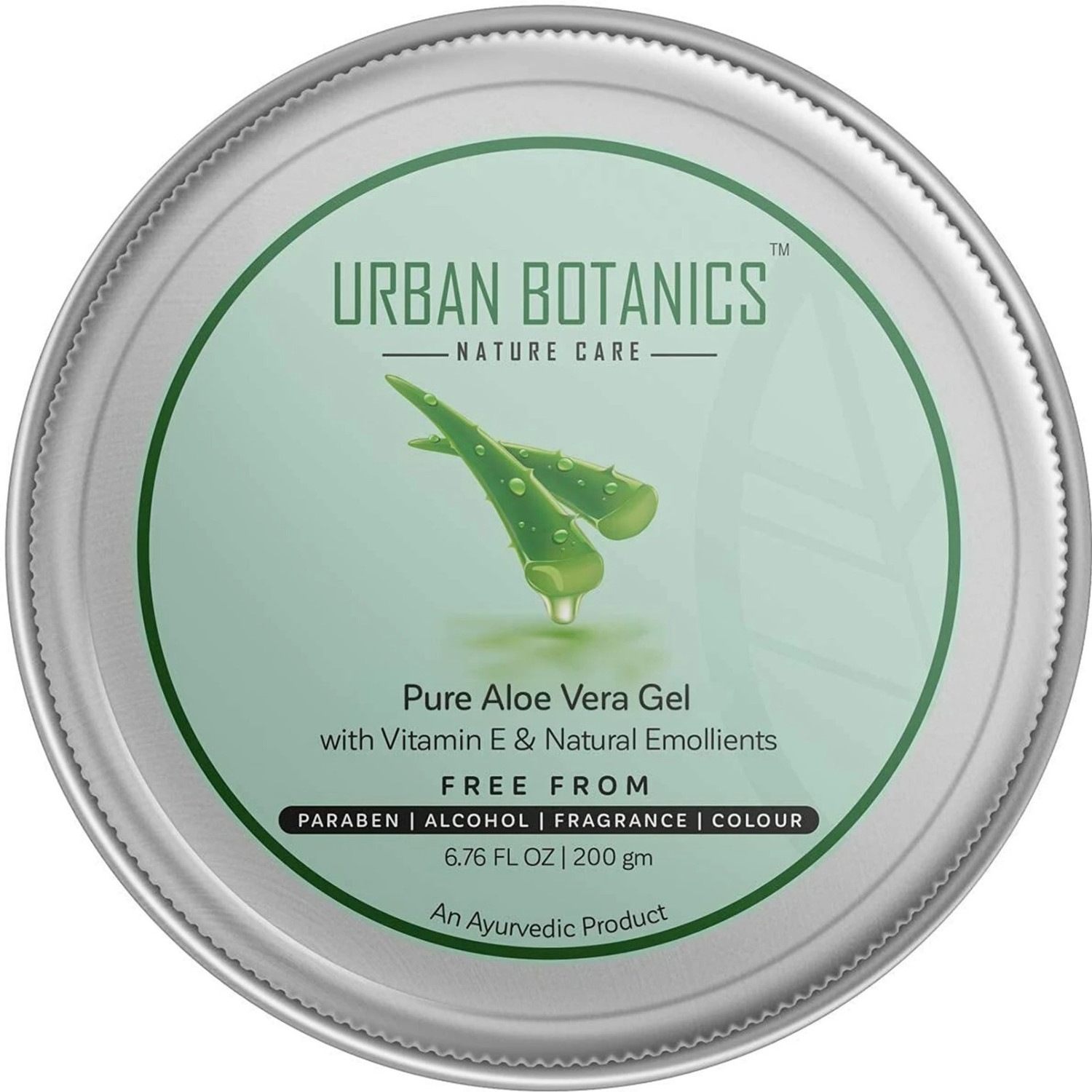 Image of UrbanBotanics Urban Botanics UrbanBotanics Pure Aloe Vera Skin /Hair Gel With Vitamin E & Natural Emollients (Paraben Free), 200g (Pack of 3) (600 g)