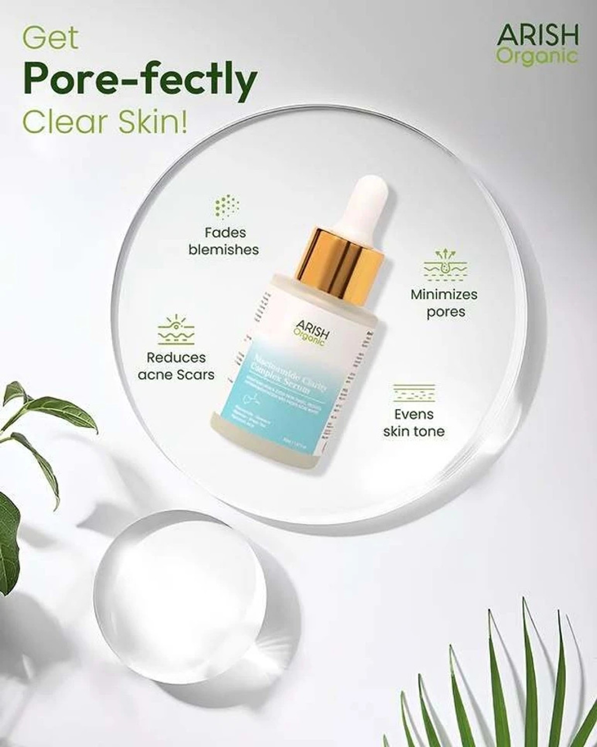 Image of ARISH BIO-NATURAL Niacinamide Clarity Complex Serum | Brightens Skin & Even Skin Tone, Reduces Hyperpigmentation and Fades Acne Marks