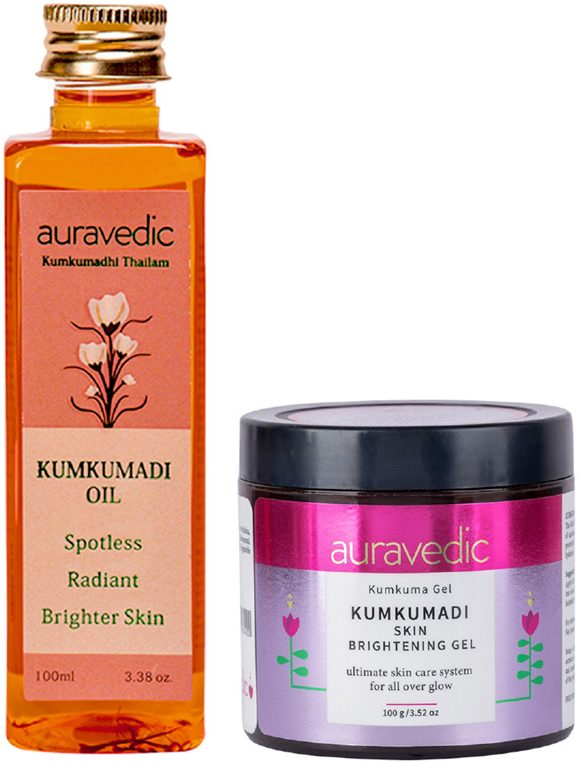 AURAVEDIC Kumkumadi Face Oil For Glowing Skin 100ML Kumkumadhi Gel