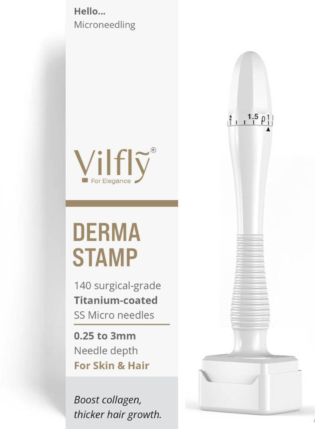 VILFLY Advance Derma Stamp 140 Microneedles 0-3mm