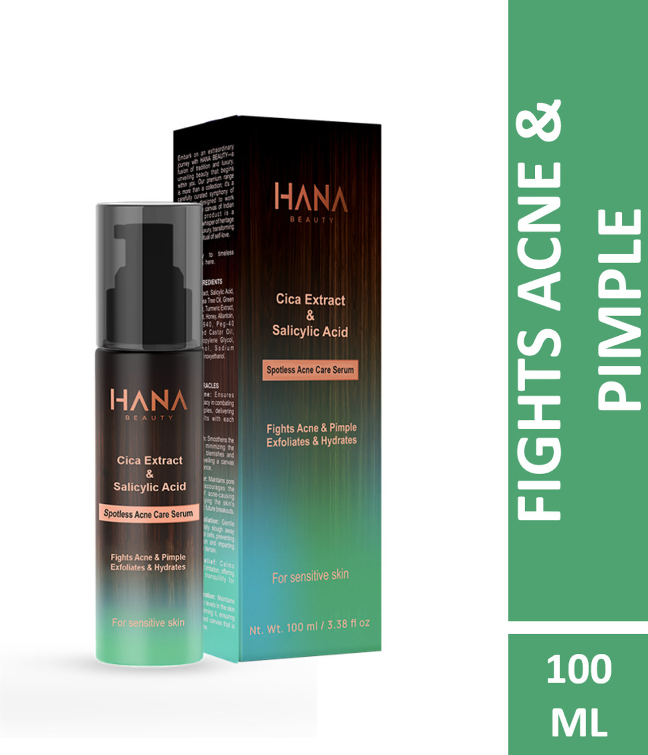 Image of Hana Beauty Spotless Acne Care Serum (50ml) | Cica Extract & Salicylic Acid | Exfoliates & Hydrates