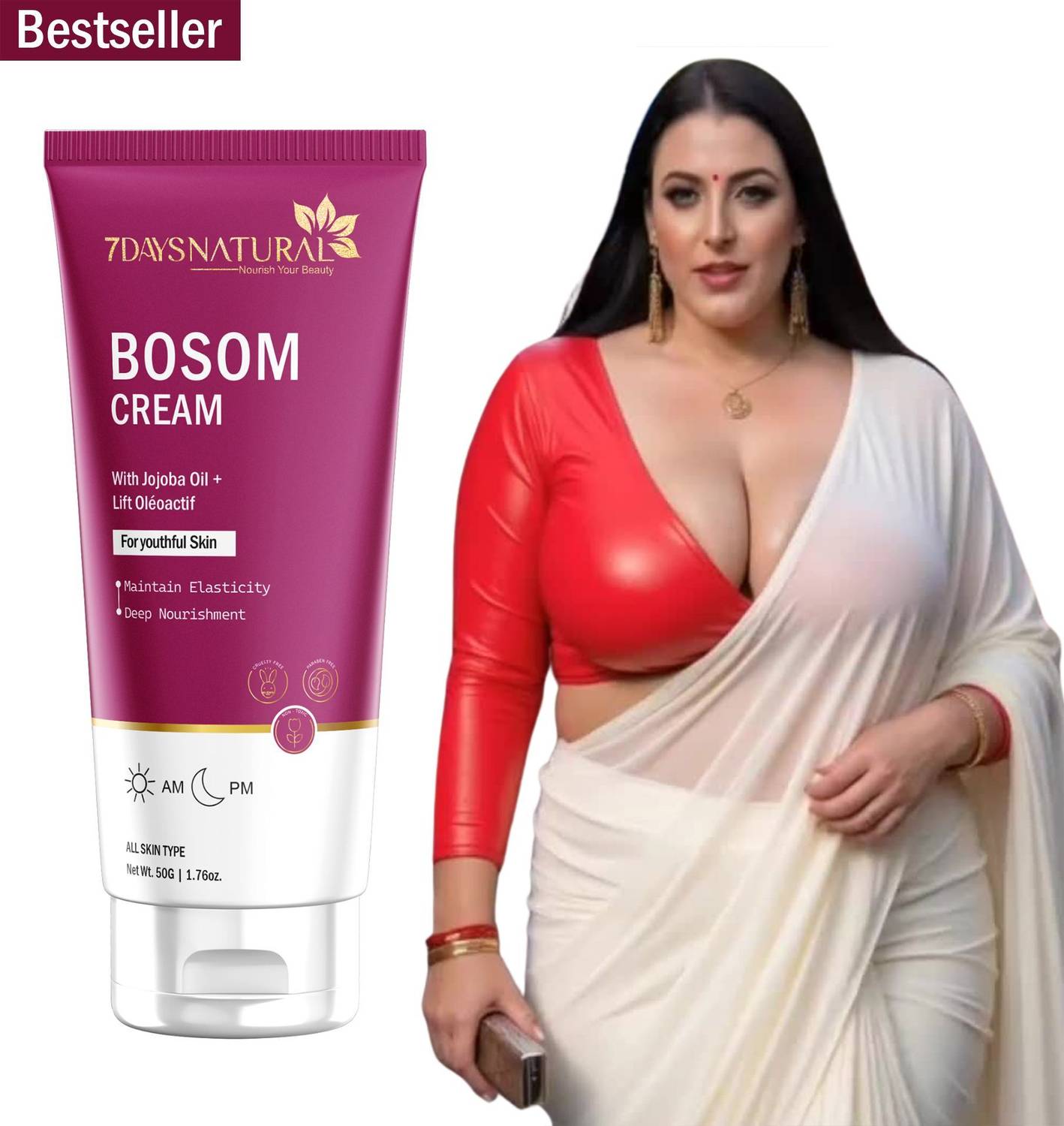 7days natural BBreast Growth Cream Ayurvedic Organic With Jojoba oil