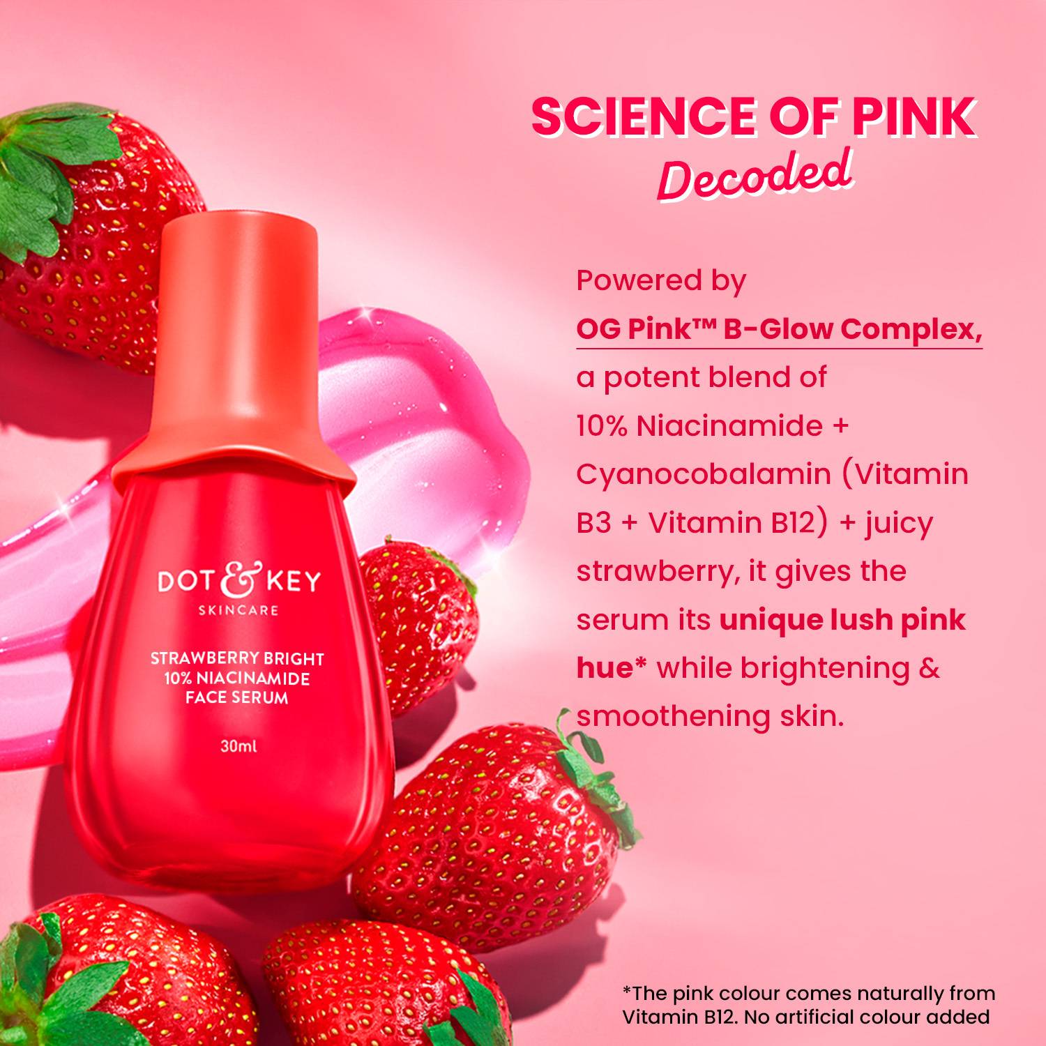 Dot & Key Strawberry Bright 10% Niacinamide Face Serum 30 ml - Image 3