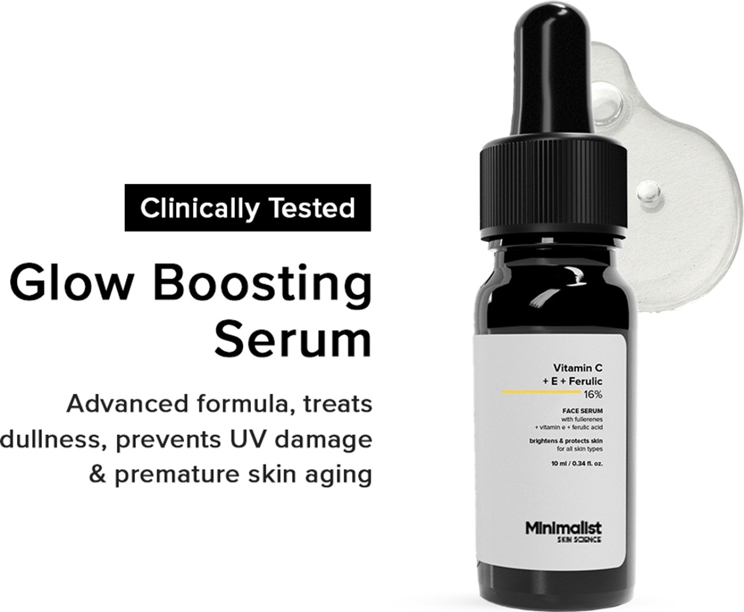 Image of Minimalist 16% Vitamin C Serum With Vitamin E & Ferulic acid for Brightening