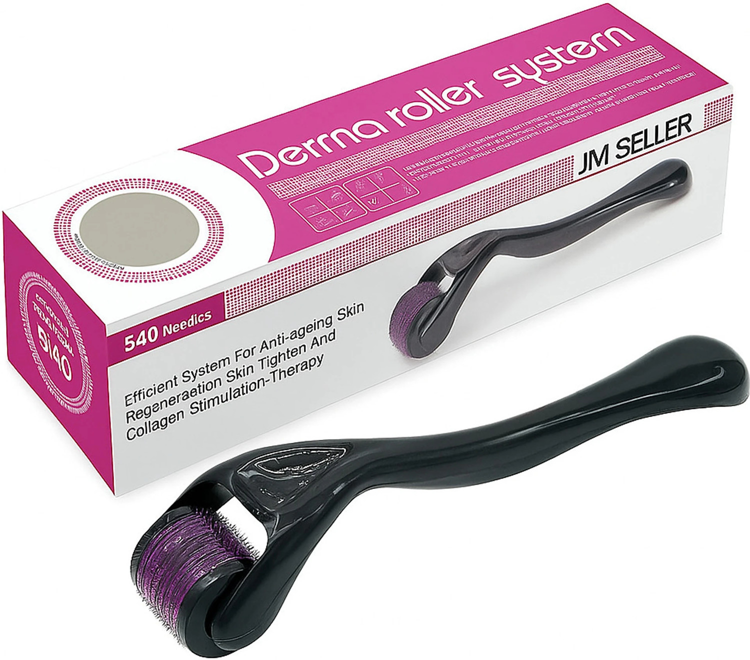 Image of Garuda Store 0.5 MM Derma Roller 540 Titanium Needles Dermaroller for Beard Growth & Skin Care