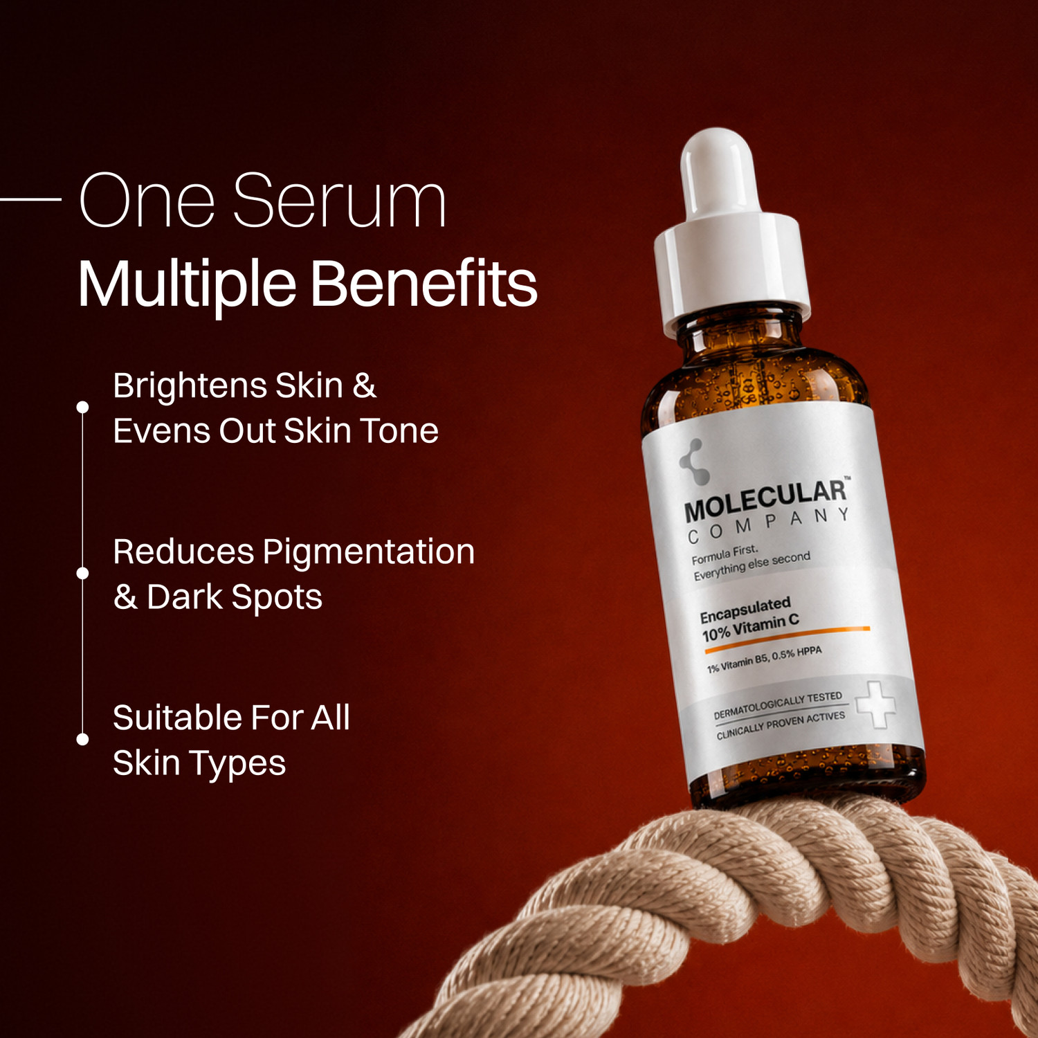 Image of Molecular Company ENCAPSULATED 10% Vitamin C Face Serum with 1% B5 & 0.5% HPPA