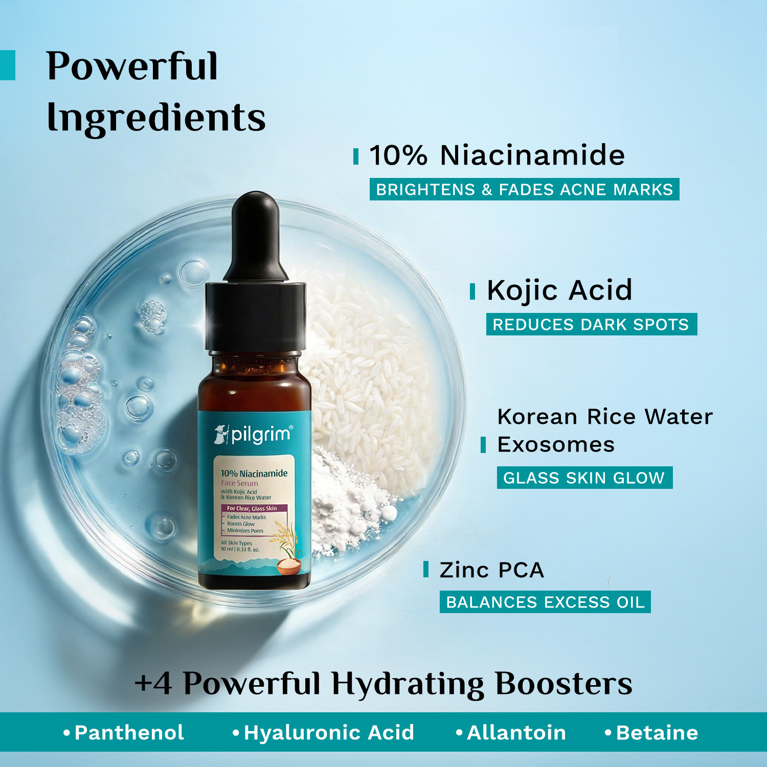 Image of Pilgrim 10% Niacinamide Face Serum for Men and Women|Reduce Acne Mark|Bright Skin