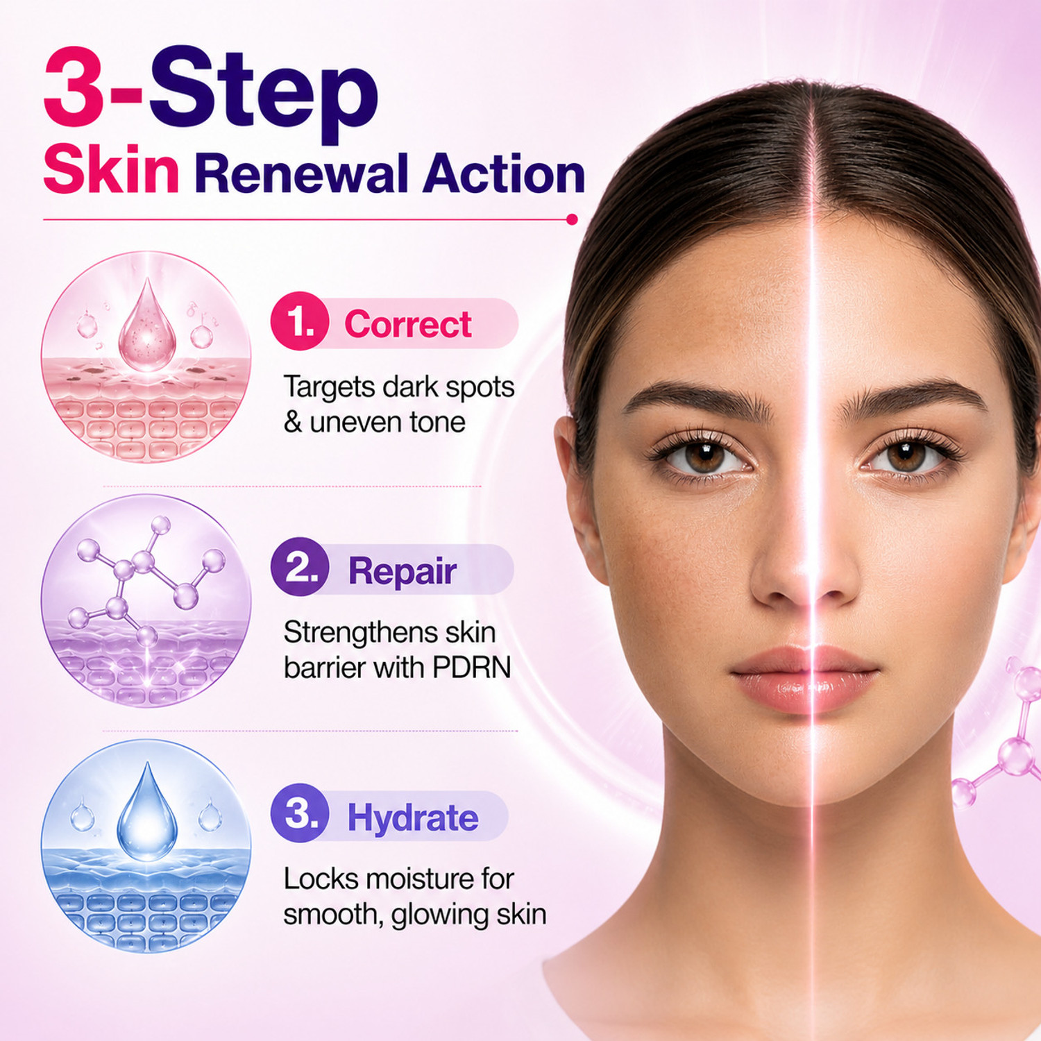 Image of Vsk Professionals Hydrate 2% Kojic Acid Serum in Gel with PDRN Dermal Complex, Glow Sunscreen & Tinted Sunscreen SPF 50+ | Alpha Arbutin Brightening Treatment for Dark Spots, Melasma & Uneven Skin Tone | Lightweight Non-Greasy Daily Use Combo |4 Tubes 20g
