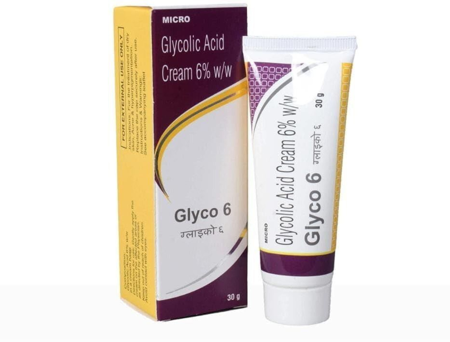 Image of glyco-6 6 Cream - Advanced Glycolic Acid Formula for Skin Rejuvenation (30g) - Single Pack