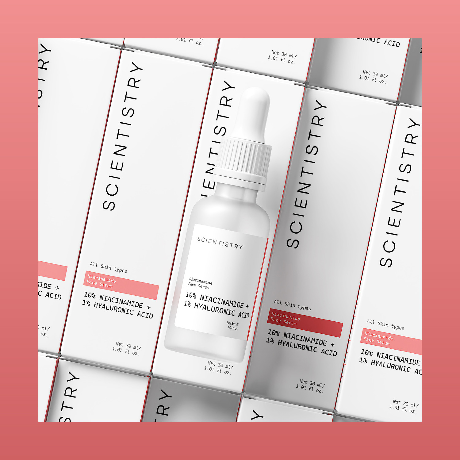 Image of Scientistry Niacinamide Face Serum with 10% Niacinamide + 1% Hyaluronic Acid reduce blemish